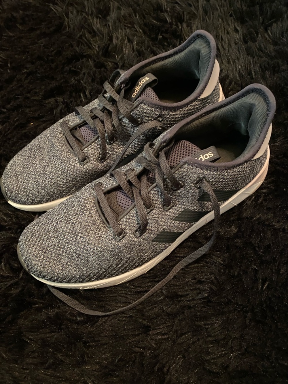 adidas Women's Gray Knit Athletic Sneakers